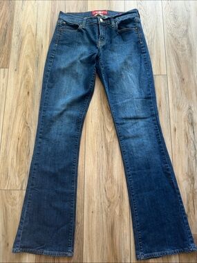 Lucky Brand Y2K Sofia Boot Jeans 6/28 Long Low Rise Bootcut Dark Wash